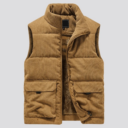 Gilet Uomo in Velluto a Coste Casual Caldo Invernale - Brentozzi