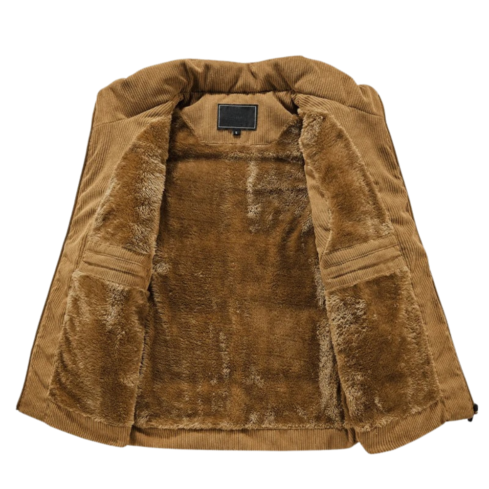 Gilet Uomo in Velluto a Coste Casual Caldo Invernale