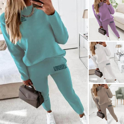 Tuta Sportiva Donna Due Pezzi Vita Elastica Tasche