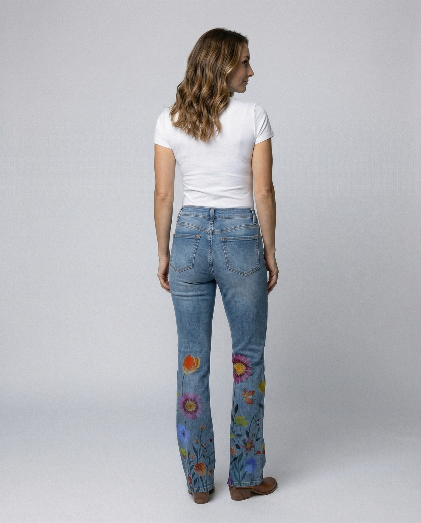 Pantaloni Donna a Zampa Vita Alta