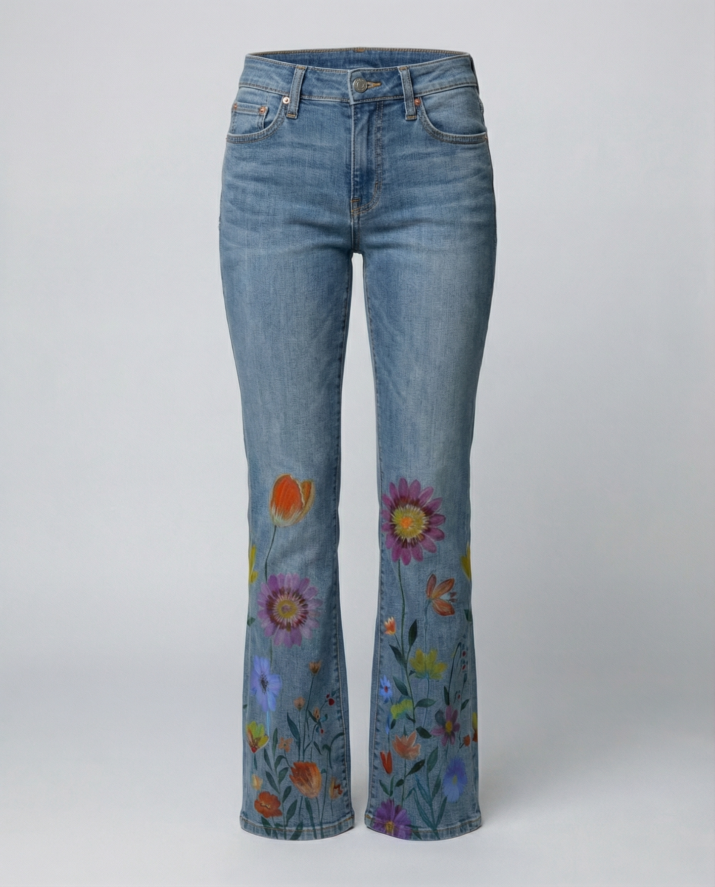 Pantaloni Donna a Zampa Vita Alta