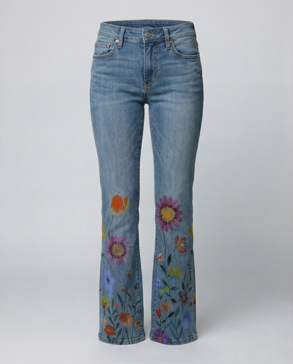 Pantaloni Donna a Zampa Vita Alta