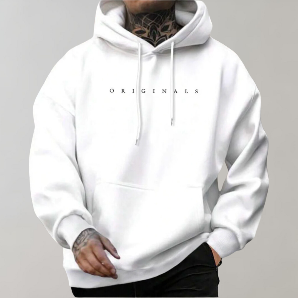 Felpa Uomo Streetwear Cotone Casual Vestibilità Ampia