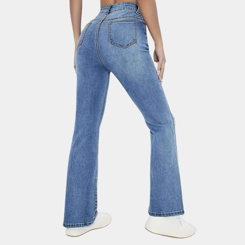 Jeans Donna Taglio Flare Vita Alta