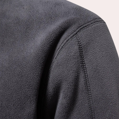 Maglione Uomo con Mezza Zip Collo Alto Vestibilità Larga