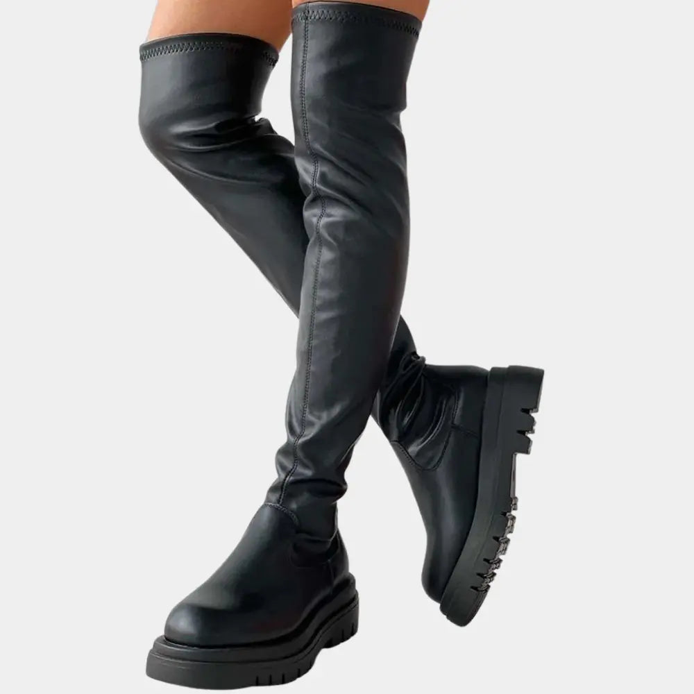 Stivale Sopra Ginocchio Donna Elegante Slim