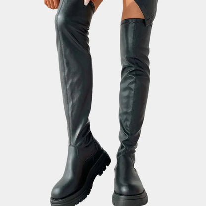 Stivale Sopra Ginocchio Donna Elegante Slim