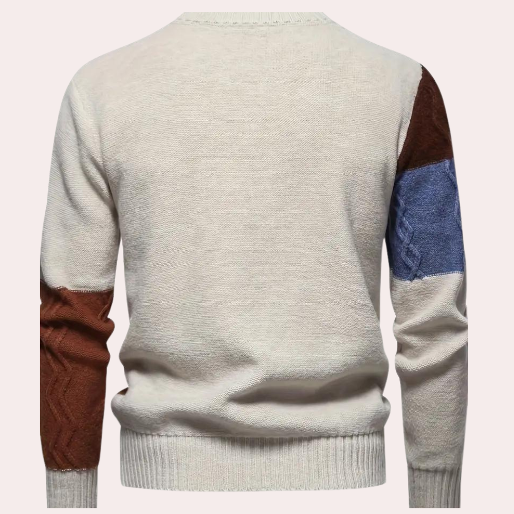 Maglione Uomo Casual Girocollo Maglia Slim Fit Autunno Inverno