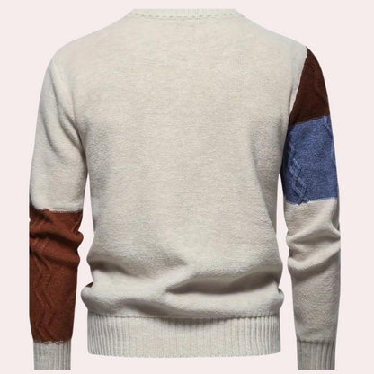Maglione Uomo Casual Girocollo Maglia Slim Fit Autunno Inverno