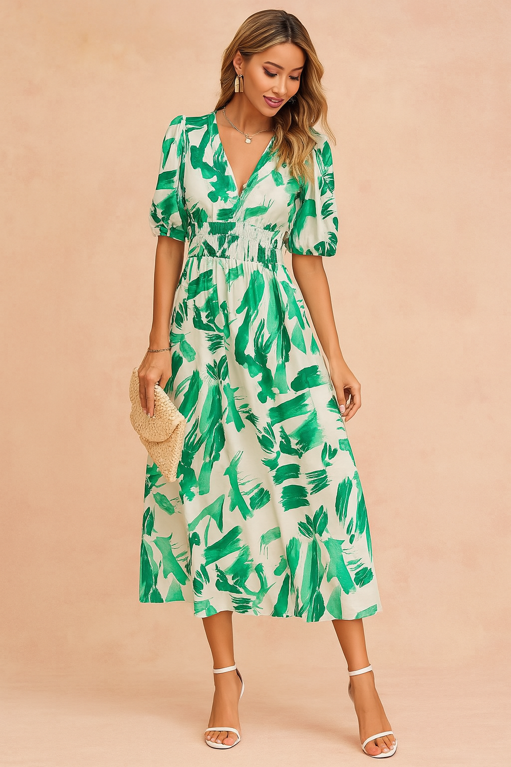 Abito Midi Donna Estivo Vestibilità Comoda - Vesarelli