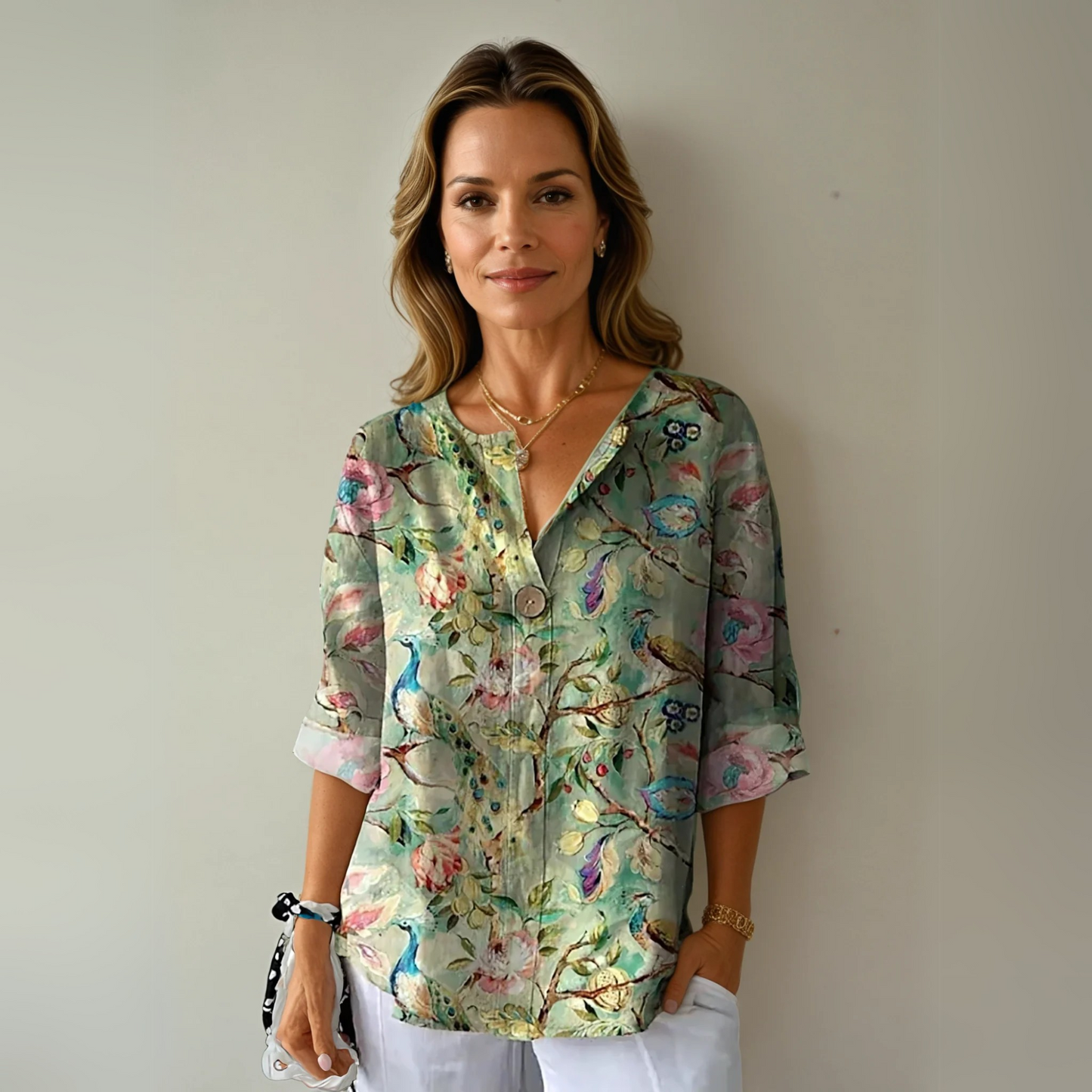 Camicetta Donna Elegante Con Stampa Floreale - Camicie Donna Versatili Per Ogni Occasione 2