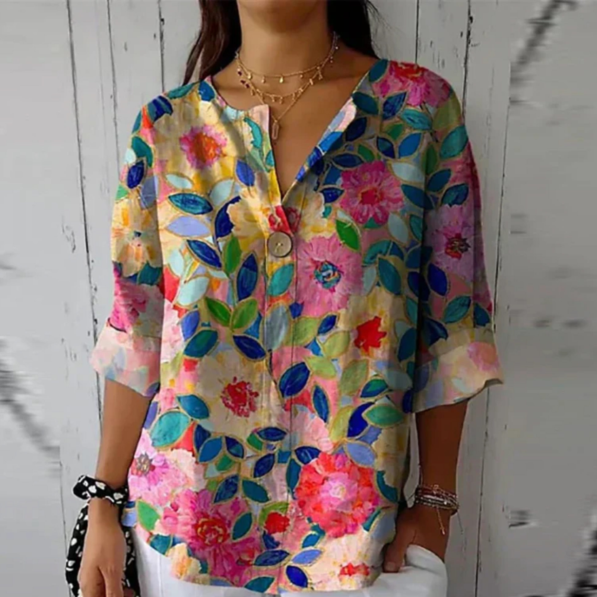 Camicetta Donna Elegante Con Stampa Floreale - Camicie Donna Versatili Per Ogni Occasione 4