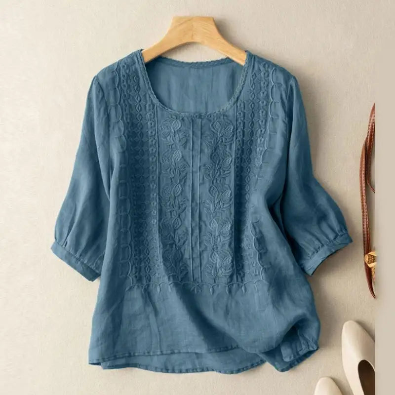 Camicetta Donna Elegante Floreale Rilassata - Camicie Donna Versatili per Ogni Occasione 1