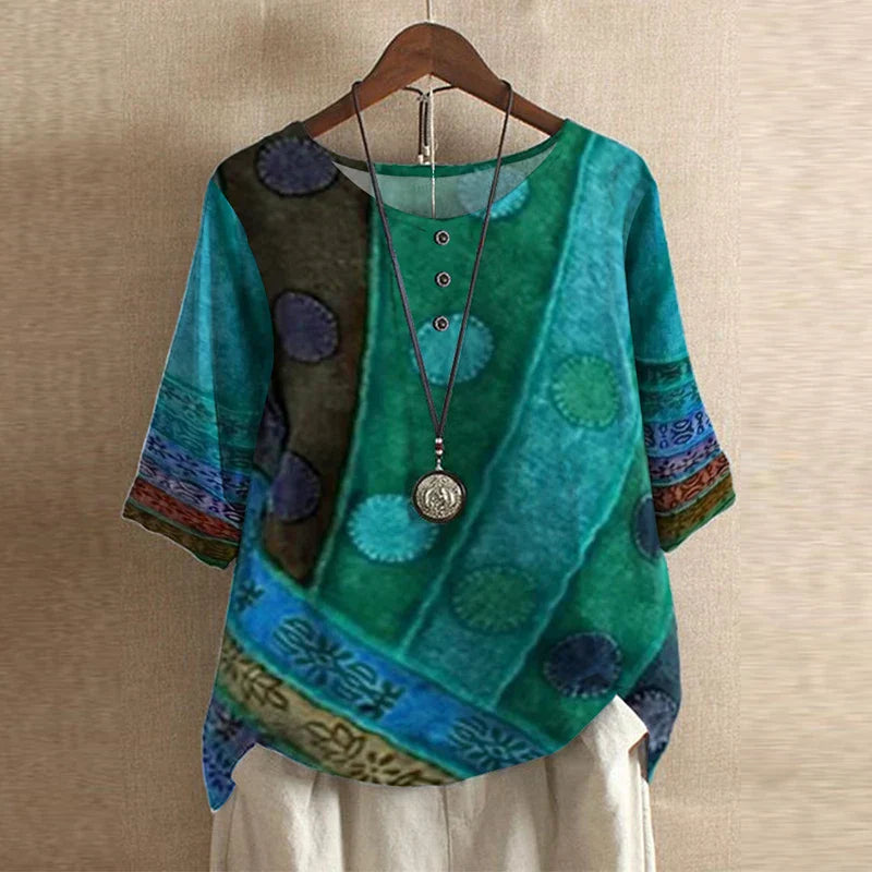 Camicetta Elegante Donna Floreale Vintage - Stile Casual e Raffinato, Camicie Donna per Ogni Occasione 2