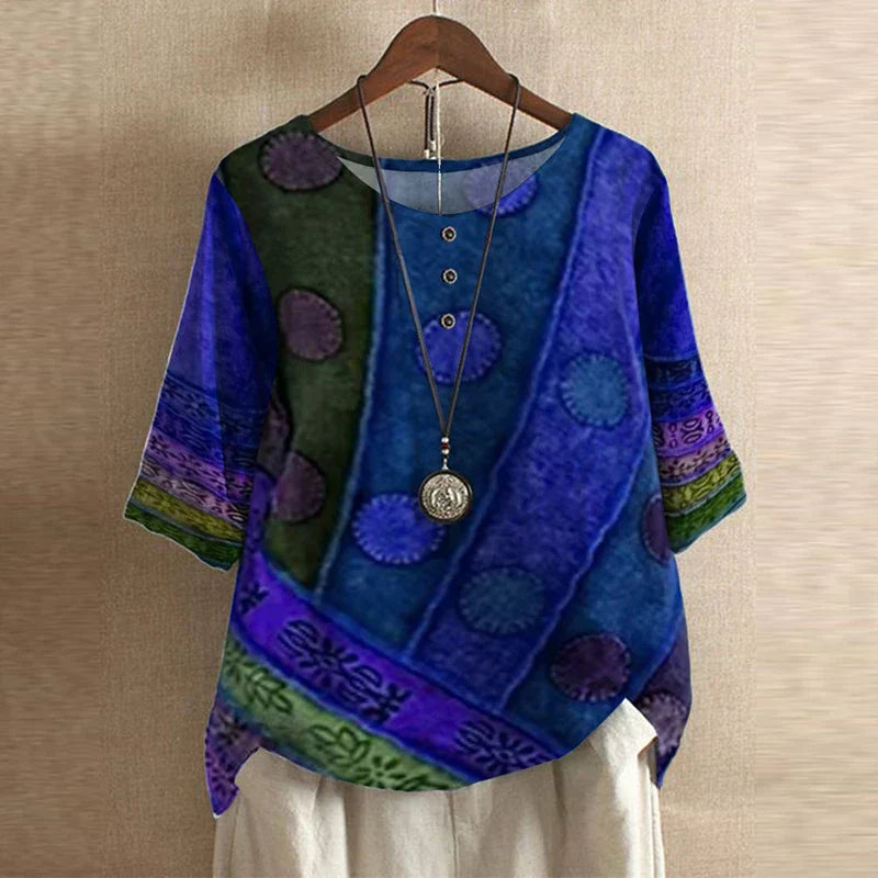 Camicetta Elegante Donna Floreale Vintage - Stile Casual e Raffinato, Camicie Donna per Ogni Occasione 4