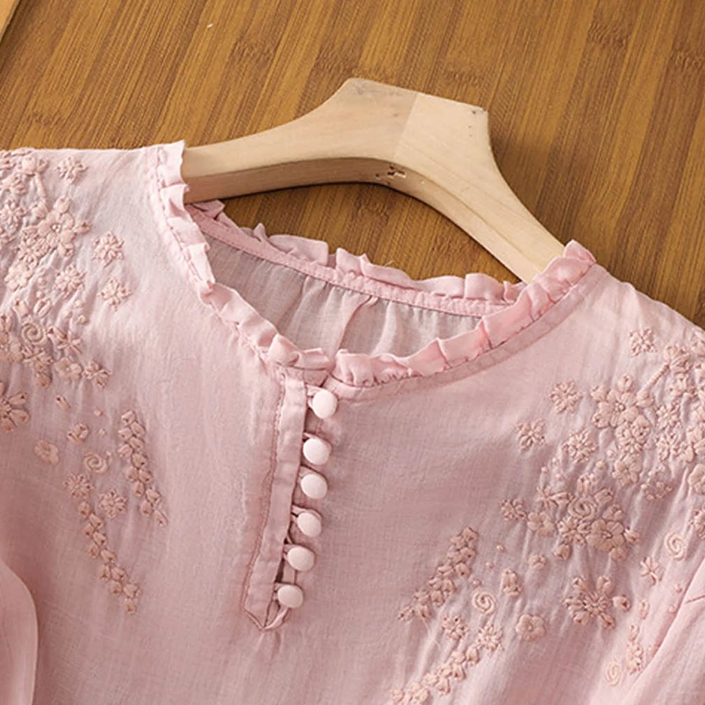 Camicetta Elegante Donna Floreale con Bottoni - Camicie Donna Raffinate per Ogni Occasione 3