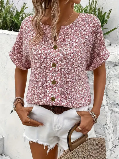Camicetta Elegante Donna con Stampa Floreale - Camicie Donna Chic per Occasioni Speciali 3