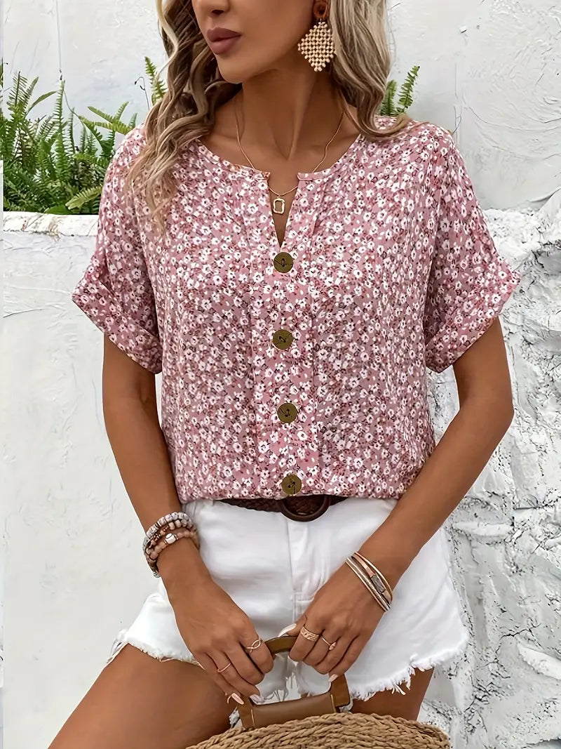 Camicetta Elegante Donna con Stampa Floreale - Camicie Donna Chic per Occasioni Speciali 4