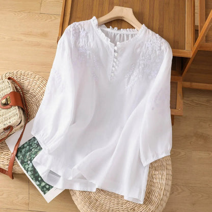 Camicetta Donna in Tessuto Leggero Vestibilità Casual Raffinata - Vesarelli