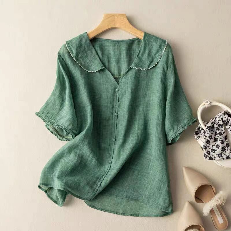 Camicetta Donna Vintage Tessuto Leggero Stile Casual - Vesarelli