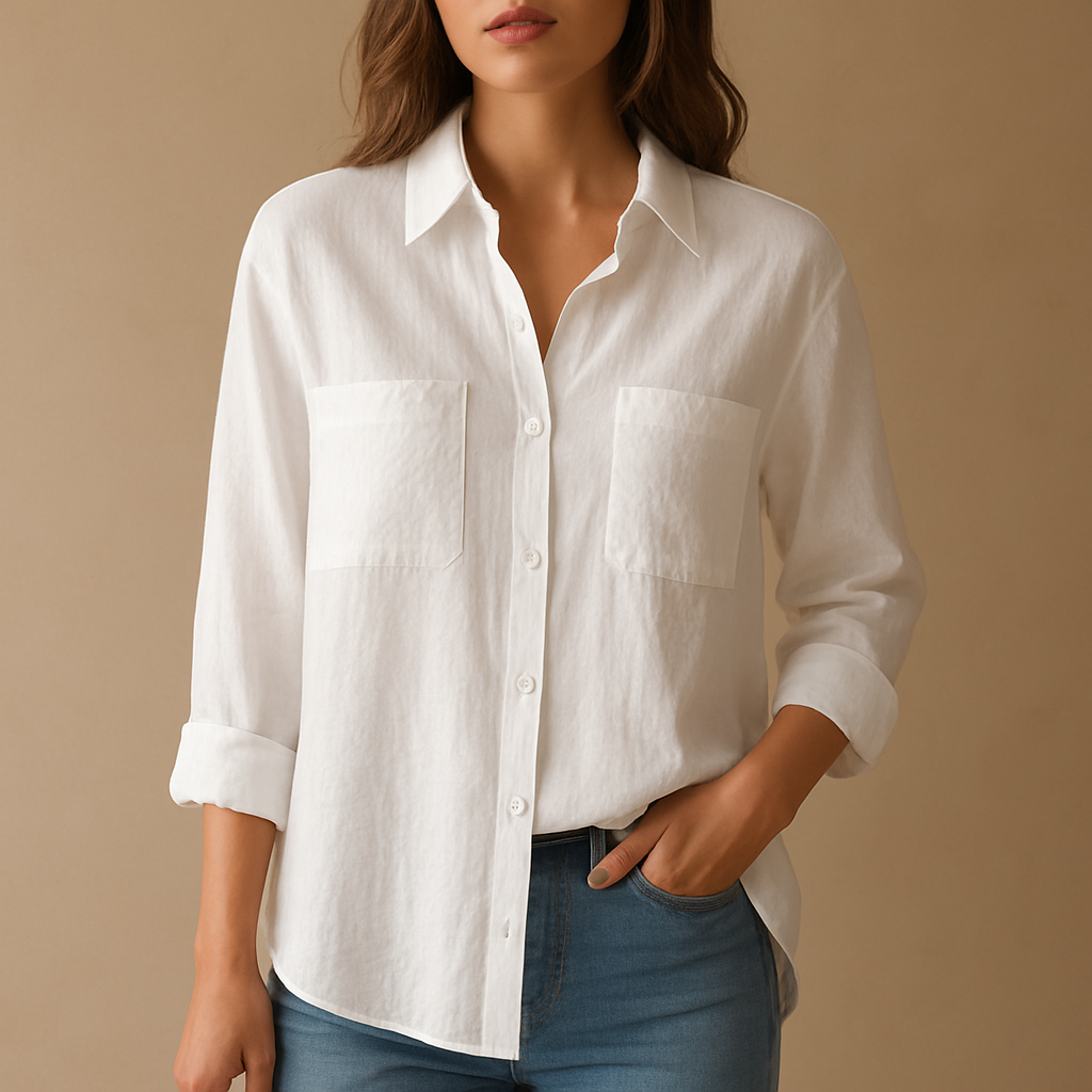 Camicetta Donna Maniche Lunghe Scollo Classico - Vesarelli