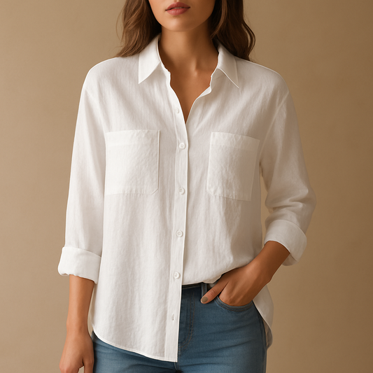 Camicetta Donna Maniche Lunghe Scollo Classico - Vesarelli