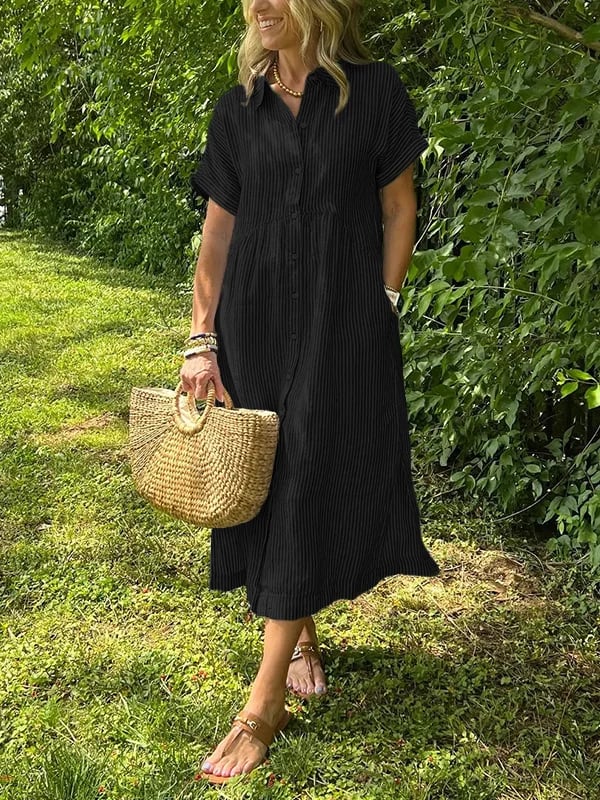 Camicia Donna Lunga a Righe Elegante e Versatile per Estate - Camicette e Camicie Fashion 2