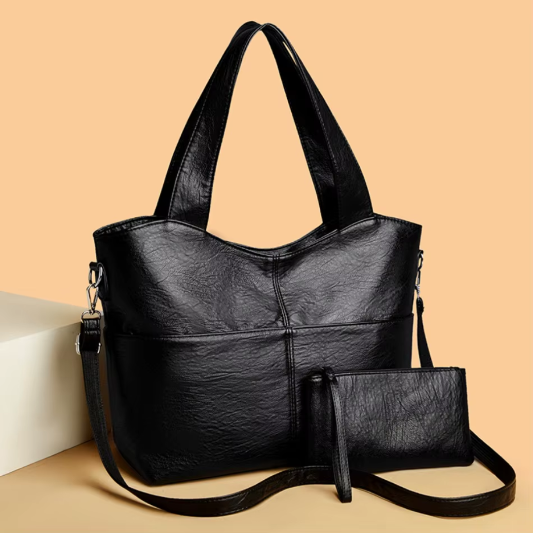 Borsa Donna Strutturata Doppio Scomparto Tracolla Regolabile