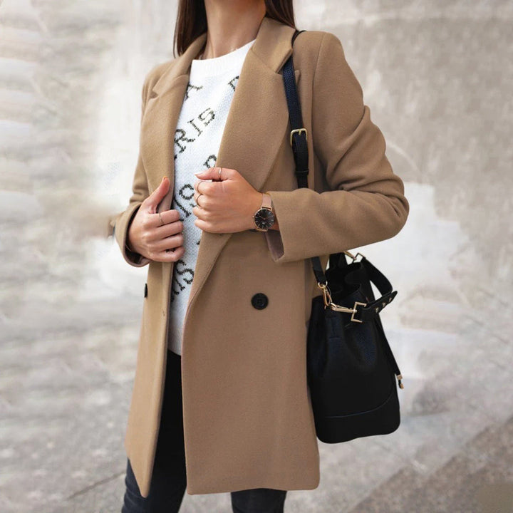 Cappotto Elegante Lungo Donna Nero o Cammello - Stile e Comfort per Ogni Occasione 2