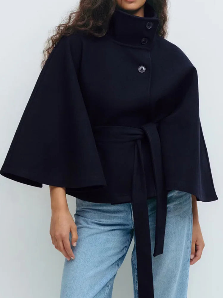 Cappotto Mantella Donna Design Elegante Vestibilità Ampia - Vesarelli