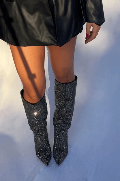 Stivali Overknee Donna Strass Dettagli