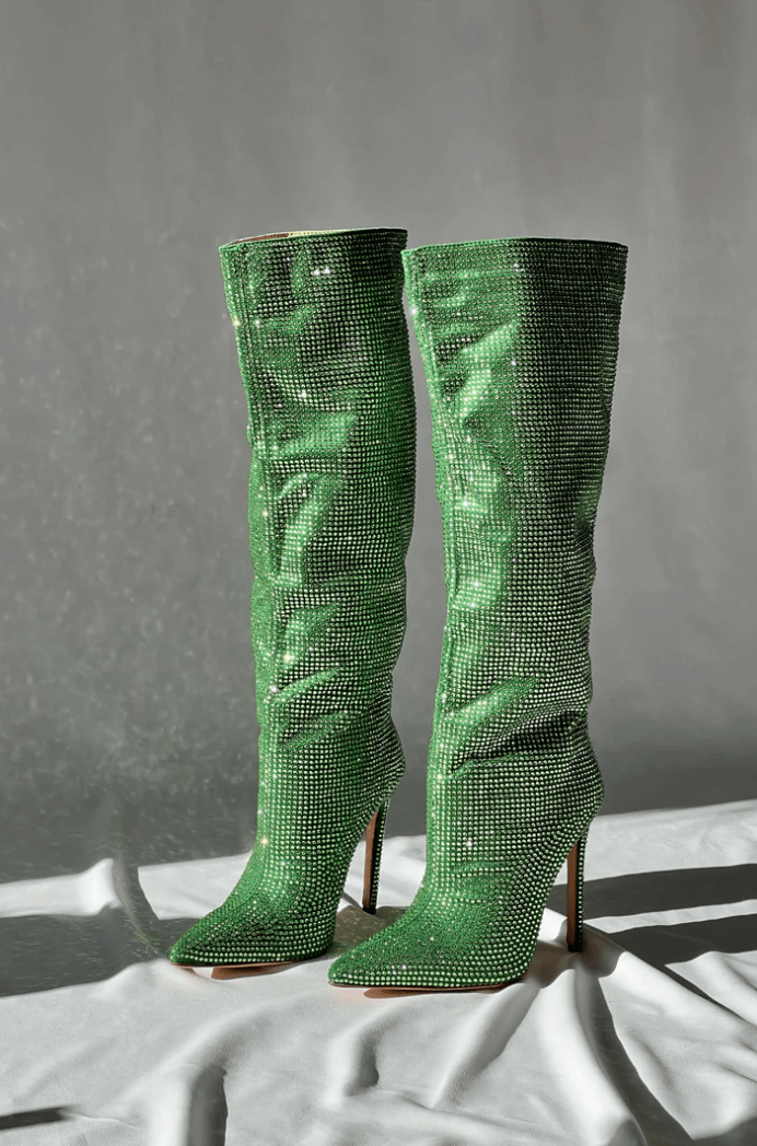Stivali Overknee Donna Strass Dettagli
