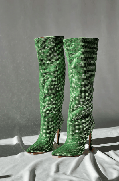 Stivali Overknee Donna Strass Dettagli