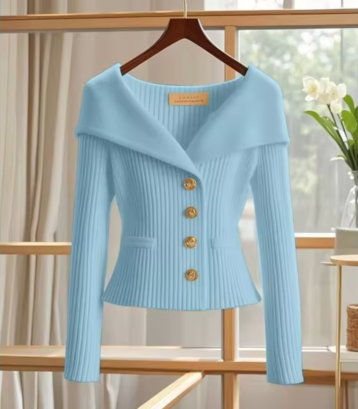 Cardigan Donna Corto Lavorato a Maglia Primaverile - Vesarelli