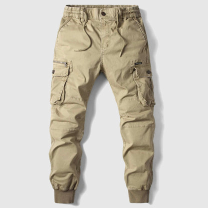 Pantaloni Cargo Uomo Cotone Jogger Vita Elastica - Vesarelli