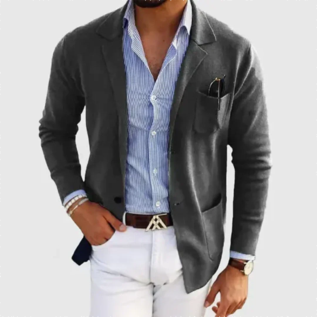 Blazer Uomo con Tasche Applicate Regular Fit