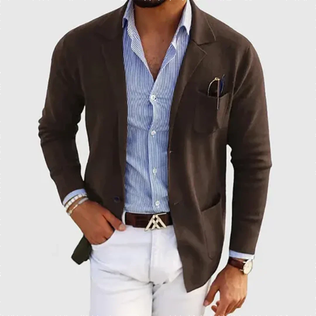 Blazer Uomo in Tessuto Morbido Vestibilità Larga - Brentozzi