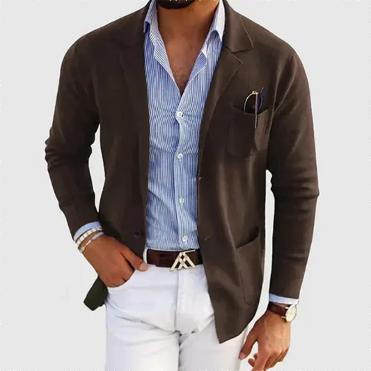 Blazer Uomo in Tessuto Morbido Vestibilità Larga - Brentozzi