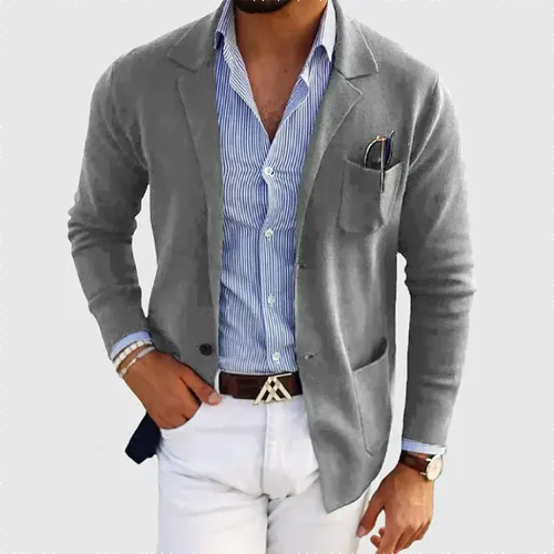 Blazer Uomo con Tasche Applicate Regular Fit