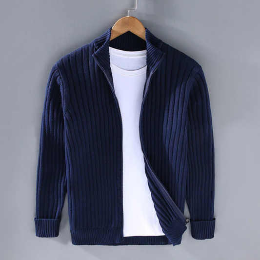 Cardigan Donna Maglia Autunnale con Zip Frontale - Vesarelli