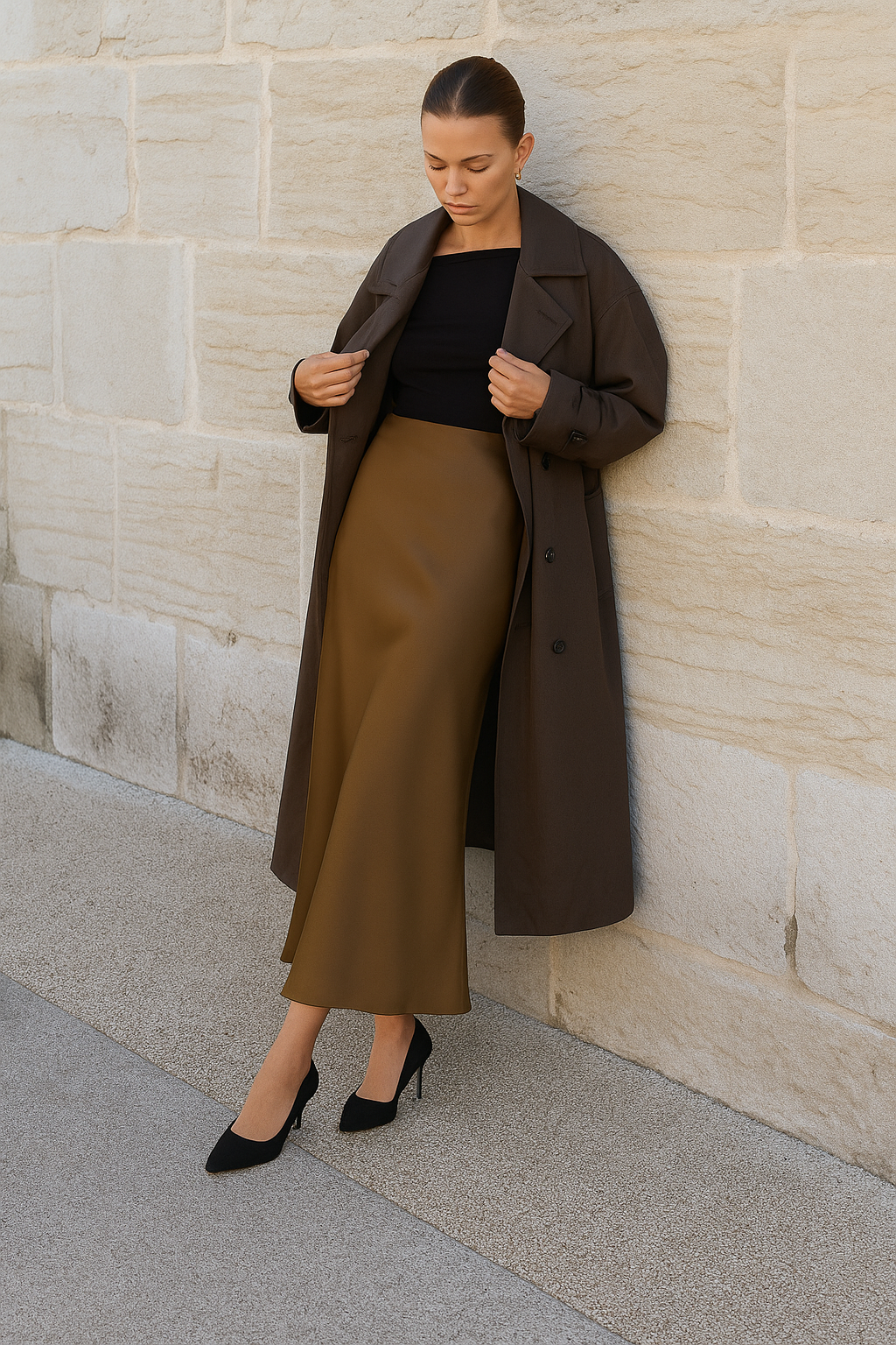 Gonna Maxi Donna con Superficie Strutturata - Brentozzi