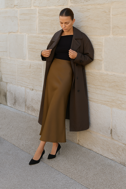 Gonna Maxi Donna con Superficie Strutturata - Brentozzi