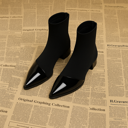 Stivaletti Donna con Tacco a Blocco Ankle Boots