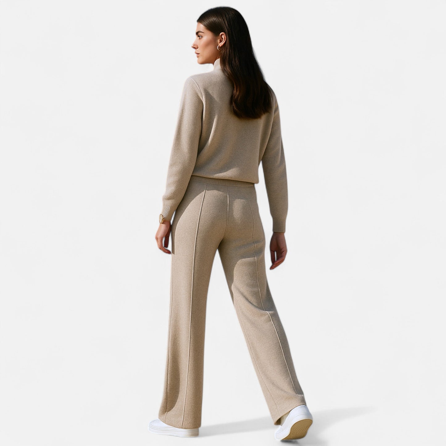Pantaloni Donna in Tessuto Morbido Vestibilità Comoda