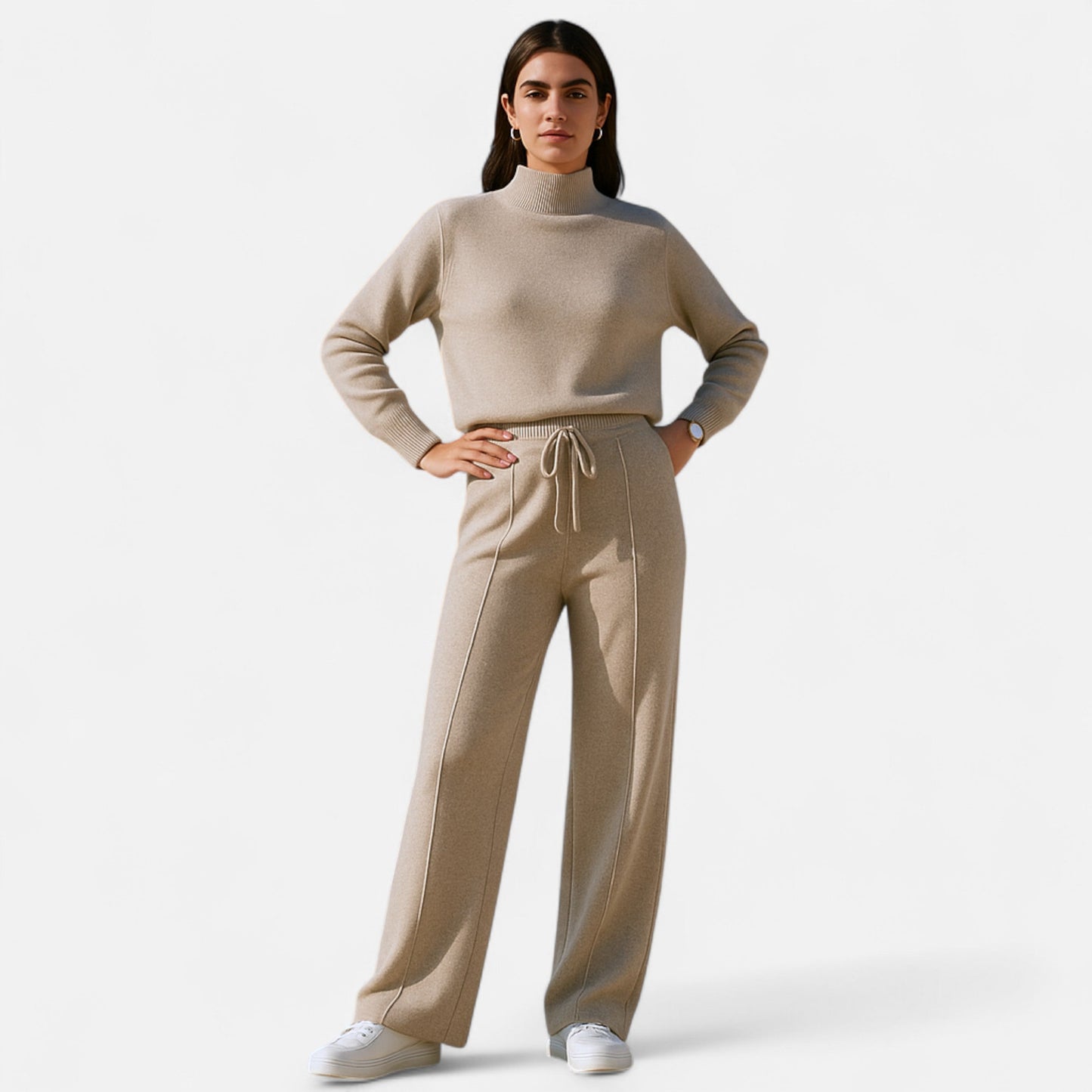 Pantaloni Donna in Tessuto Morbido Vestibilità Comoda