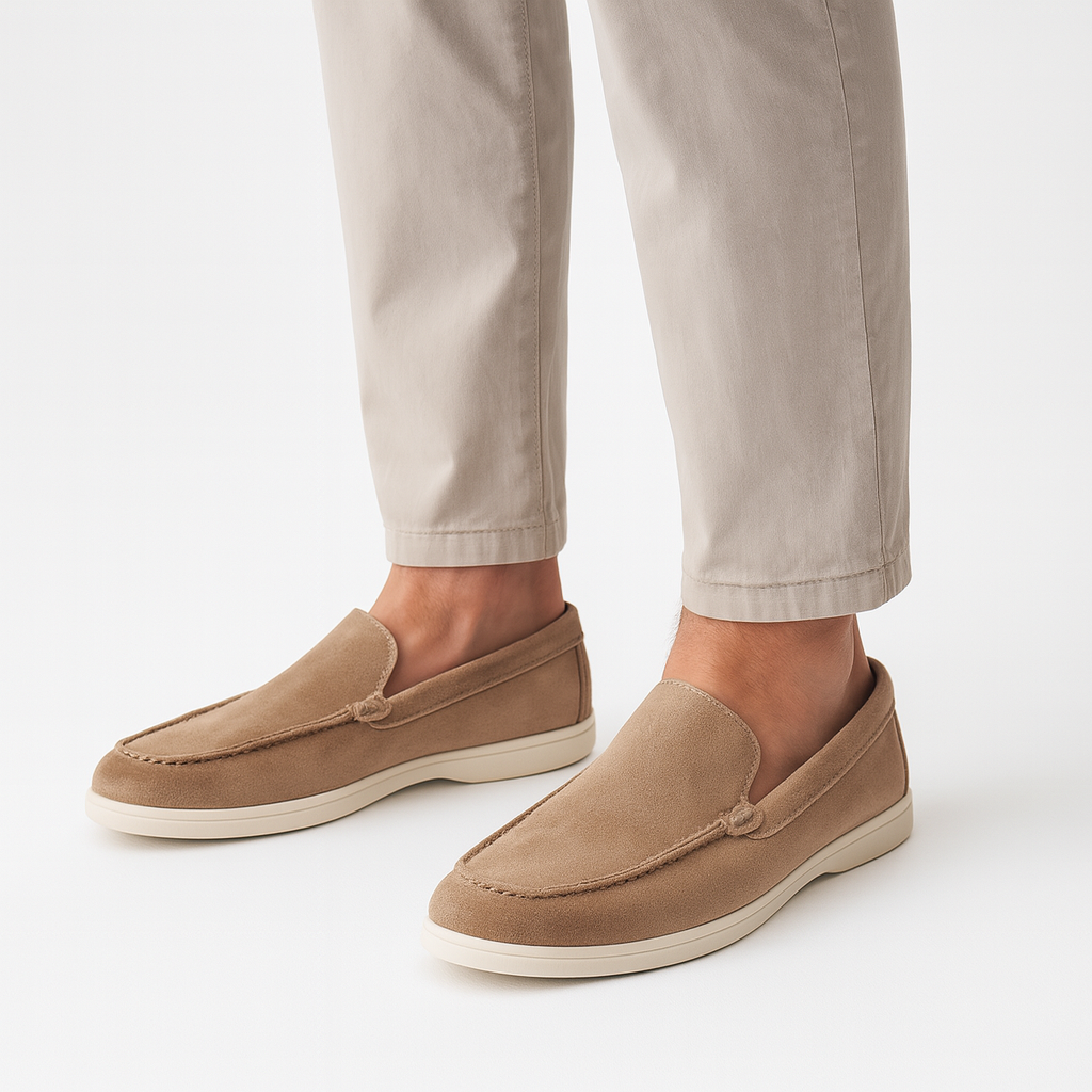 Scarpe Uomo Basse Pelle con Tomaia Aperta