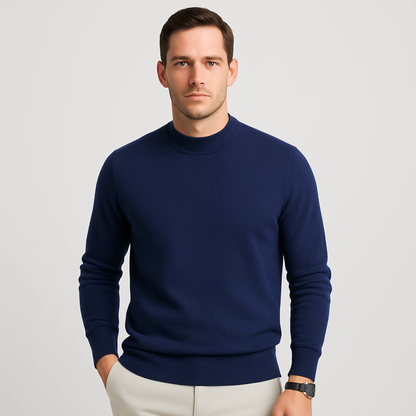 Maglione Uomo in Maglia Vestibilità Comoda Linee Semplici