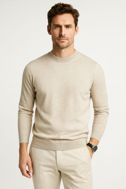 Maglione Uomo in Maglia Vestibilità Comoda Linee Semplici