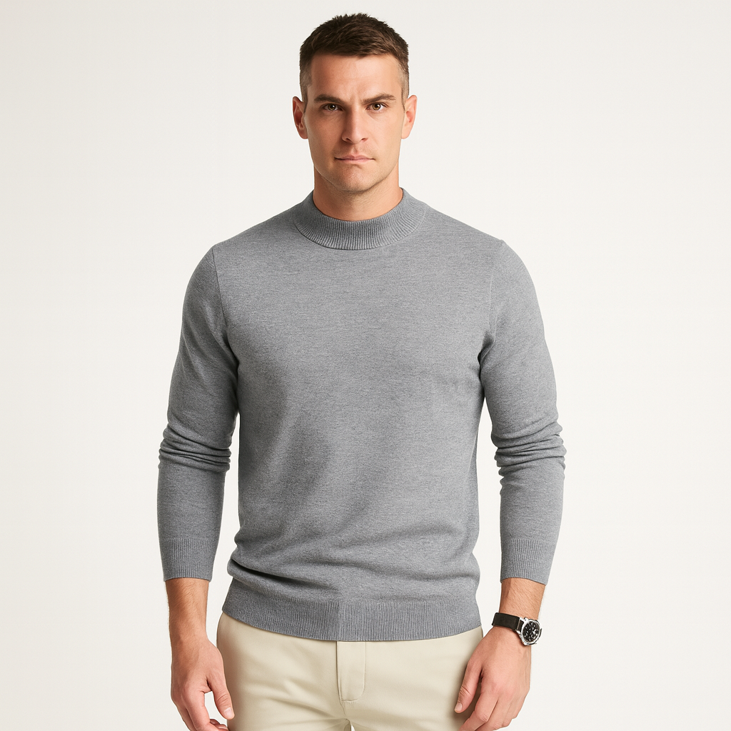Maglione Uomo in Maglia Vestibilità Comoda Linee Semplici