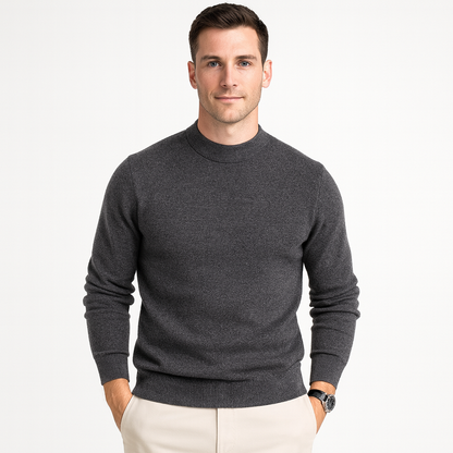 Maglione Uomo in Maglia Vestibilità Comoda Linee Semplici